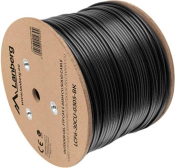 Lanberg Schwarz 305m Cat6 (LCF6-30CU-0305-BK)