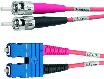 Telegärtner Glasfaser LWL [1x ST-Stecker 1x SC-Stecker] 50/125µ Multimode OM4 3m (L00892A0072)