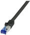 10 m, schwarz: LogiLink CAT 6A S/FTP Patchkabel