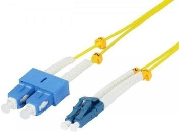 Synergy 21 Glasfaserkabel 10m 2x LC 2x SC OS2 Blau Wei&szlig; Gelb (S217037)