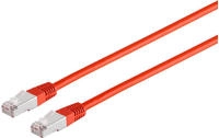 FREI PATCH-C6 1 RT - 1 m Cat.6 PiMF-Patchkabel, rot