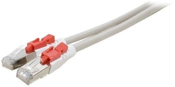 Exertis Connect Patchkabel S/FTP PiMF Cat.6a verriegelbar grau 3.0m Patchkabel mit verriegelbarer Rastnase (848947)