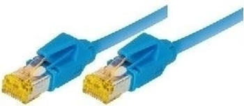 TecLine Patchkabel S/FTP PiMF Cat 6a blau 15,0m Für 10 Gigabit/s (72215B)