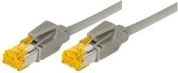 TecLine Patchkabel S/FTP PiMF Cat 6a grau 20,0m Für 10 Gigabit/s (72220)