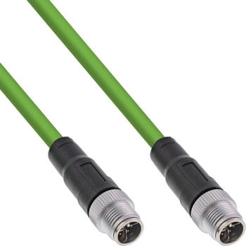 InLine Industrie M12 8-pin X-kodiert St./St. Cat.6A PUR 1m (40501)