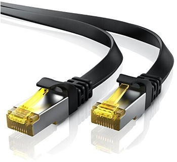 CSL CAT 7 Ethernet Flachbandkabel 25m schwarz