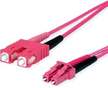 Telegärtner Duplex Adapterkabel 50 125 OM4 L3m 300,00cm (118,11") SC D LC D Stecker violett (L00892A0065)
