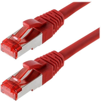 Helos Patchkabel S/FTP (PIMF) CAT 6 rot 30m Patchkabel mit schmalem Knickschutz (118005)
