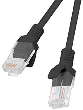 Lanberg 0,25m Cat5e U/UTP (UTP) Schwarz (PCU5-10CC-0025-BK)