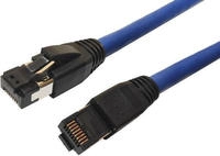 MicroConnect MC-SFTP80025B, MicroConnect CAT8.1 S/FTP 0,25m Blue LSZH (S/FTP, CAT8.1,