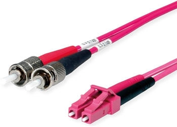 Telegärtner Patch-Kabel ST (M) zu LC (M) 5,0m Glasfaser Duplex 50/125 OM4 geschirmt violett (100012383)
