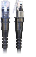 PatchSee Patch-Kabel RJ-45 (M) zu RJ-45 (M) 60cm 4,9 mm FTP CAT 6a Schwarz (TP-6A-F/2)