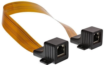 InLine Slim Patch-Verl&auml;ngerungskabel RJ-45 (W) zu RJ-45 (W) 0,3m ungeschirmt (69991I)