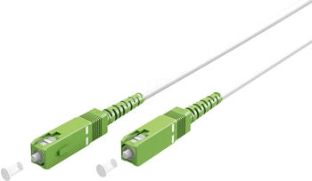 Wentronic Glasfaserkabel 0,5 m SC/APC FTTH OS2 Wei&szlig; (59593)