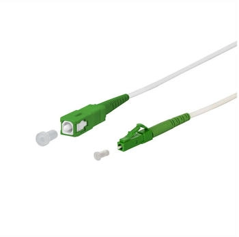 Metz Connect OpDAT Patchkabel SC-S APC LC-S OS2 0,5m weiß 151P7EAJA05E