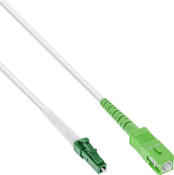 InLine LWL Simplex Kabel LC/APC SC/APC OS2 30m weiß 88430