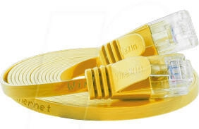 SLIM U6 05 GE Cat.6 -Patchkabel U/UTP 0,5m gelb (PKW- -KAT6 0.5 GE)