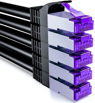 deleyCON CAT 7 S/FTP Patchkabel 0,25m schwarz MK2258