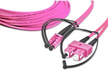 Lightwin LDP-50 LC-SC 2.0 OM4 Glasfaserkabel 2m Violett (LDP-50 LC-SC 2.0 OM4)