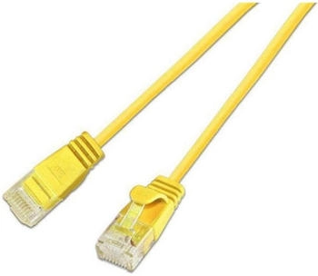 SLIM UL6 1 GE Cat.6 -Light-Kabel U/UTP 1,0m gelb (PKW-LIGHT-K6 1.0 GE)