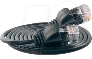 SLIM UL6 3 SW Cat.6 -Light-Kabel U/UTP 3.0m chwarz (PKW-LIGHT-K6 3.0 SW)