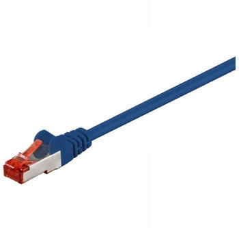 Wentronic CAT 6 Patchkabel S/FTP (PiMF) Blau 0.5m CCA (95462)