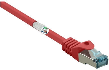 Renkforce RJ45 Patchkabel CAT 6a S/FTP 1.00m Rot Flammwidrig 1 St. (RF-5043972)