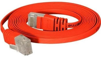 TecLine Patchkabel Cat.6 U/UTP ungeschirmt flach rot 7.5m superflaches Patchkabel (77807r)