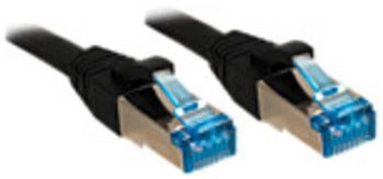 Lindy 0.3m Cat.6A S/FTP LSZH schwarz RJ45-Stecker 500MHz Kupfer 27AWG (47175)
