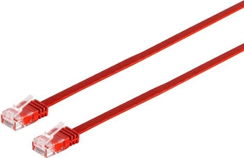TecLine Patchkabel Cat.6 U/UTP ungeschirmt flach rot 15.0m superflaches Patchkabel (77815r)