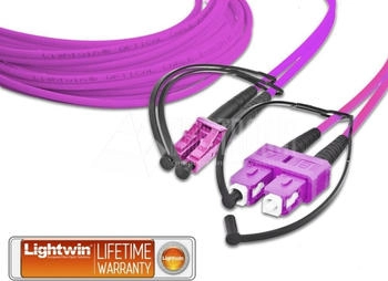 Lightwin LDP-50 LC-SC 3.0 OM4 Glasfaserkabel 3m Violett (LDP-50 LC-SC 3.0 OM4)