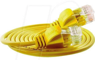 SLIM UL6 015 GE Cat.6 -Light-Kabel U/UTP 0,15m gelb (PKW-LIGHT-K6 0.15 GE)
