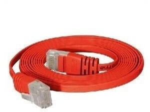 TecLine Patchkabel Cat.6 U/UTP ungeschirmt flach rot 5.0m superflaches Patchkabel (77805r)