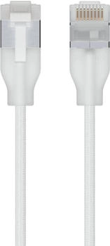 Ubiquiti Ultra-thin braided shielded and optimized for 10 GbE. 12M (UACC-CABLE-PATCH-EL-C6A-12M-W)
