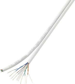 TRU Components Duplex- CAT 6 F/UTP 8 x 2 x 0.196mm² Weiß 100m