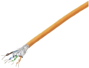 TRU Components CAT 7 S/FTP 4 x 2 x 0.24mm² CPR-Dca zertifiziert Orange 100m