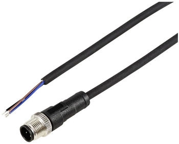 TRU Components TC-12833132 Sensor-/Aktor-Anschlussleitung M12 Stecker gerade 2m Polzahl Sensoren: 3 1St.