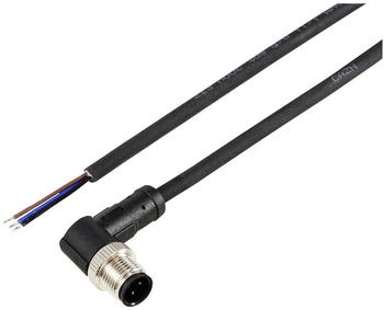 TRU Components TC-12833092 Sensor-/Aktor-Anschlussleitung M12 Stecker gewinkelt 2m Polzahl Sensoren: 3 1St.