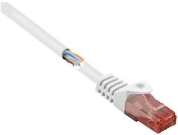 Renkforce RF-5043882 RJ45 Patchkabel CAT 6 U/UTP 3.00m Weiß mit Rastnasenschutz Halogenfrei 1St.