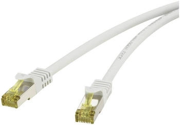 Renkforce RF-4149867 RJ45 Patchkabel CAT 6a (Rohkabel CAT 7) S/FTP 3.00m Grau mit Rastnasenschutz 1St.