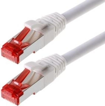 Helos Patchkabel S/FTP (PIMF) CAT 6 weiss 30m Patchkabel mit schmalem Knickschutz (118062)