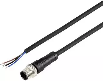 TRU Components TC-12833088 Sensor-/Aktor-Anschlussleitung M12 Stecker gerade 10m Polzahl Sensoren: 4 1St.
