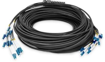 Digitus Glasfaser Breakout Kabel LC/UPC OS2 G.657.A1 12 Fasern 100 m Singlemode (DK-2A33CU100BK-BBB)