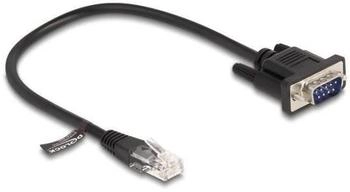 DeLock Kabel RJ45 zu Seriell RS-232 D-Sub 9 Stecker 30 cm schwarz (88008)