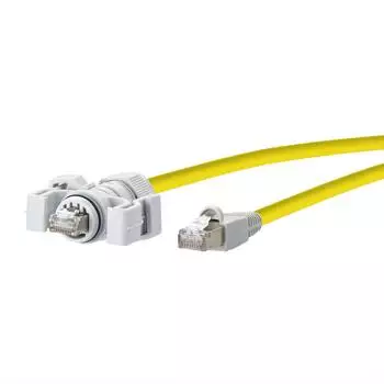 Metz Connect E-DAT Industry Patchkabel IP67 RJ45 10m S/FTP CAT6 gelb (141N113K100A0)