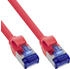 InLine Patchkabel Slim Cat.6A S/FTP TPE (LSZH) flexibel PoE rot 7,5m (74907R)