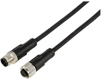 TRU Components TC-12833004 Sensor-Aktor-Verlängerungsleitung M12 Stecker gerade auf Kupplung gerade 5m