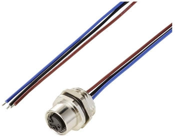 TRU Components TC-12833212 Sensor/Aktor Einbaubuchse M12 Buchse Einbau 0.5m Sensoren: 3 1St.