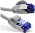 InLine Patchkabel Slim Cat.6A S/FTP TPE (LSZH) flexibel PoE grau 25m (74925)