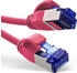 InLine Patchkabel Slim Cat.6A S/FTP TPE (LSZH) flexibel PoE magenta 25m (74925M)